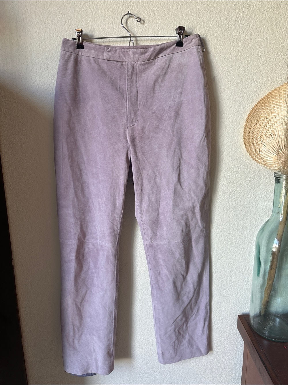 Margaret Godfrey 100% Leather Lilac Boot-Cut Pants